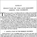 97. Evolution of the God Concept among the Hebrews