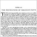 102. The Foundations of Religious Faith
