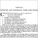 118. Supreme and Ultimate—Time and Space